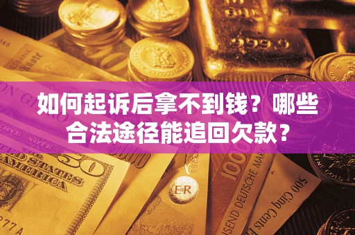 武汉如何起诉后拿不到钱？哪些合法途径能追回欠款？