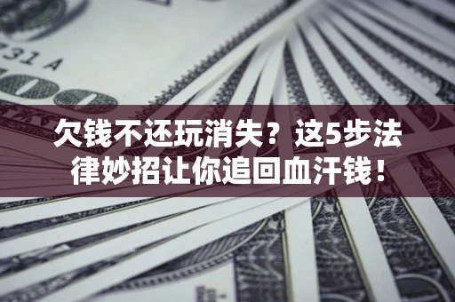武汉欠钱不还玩消失？这5步法律妙招让你追回血汗钱！
