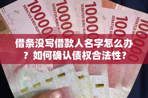 武汉借条没写借款人名字怎么办？如何确认债权合法性？